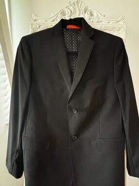 TALLIA Boys - 16R Black Single-Breasted Sport Coat